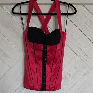 Elegant Pink and Black Women's Top